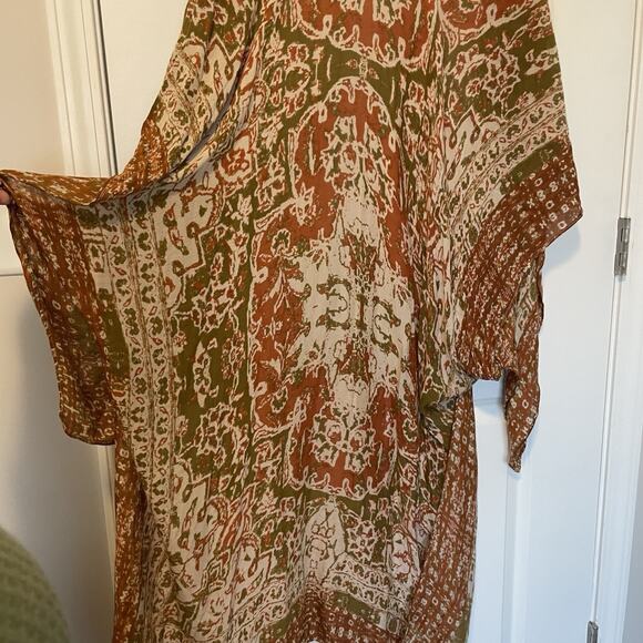 Ruggline Bohemian Mandala Kimono W/ Split Angel Sleeve One Size Indy Festival - Picture 6 of 13